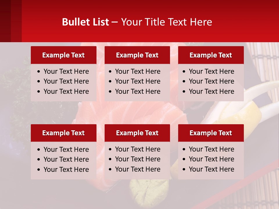 A Plate Of Fish And Vegetables On A Table PowerPoint Template