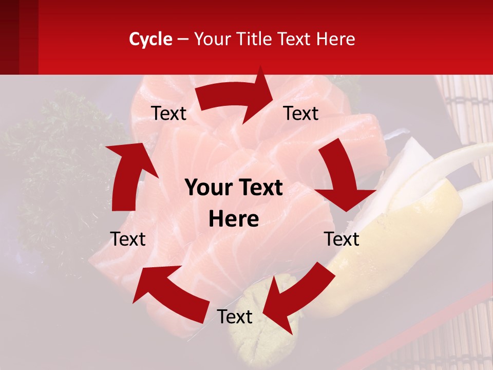 A Plate Of Fish And Vegetables On A Table PowerPoint Template