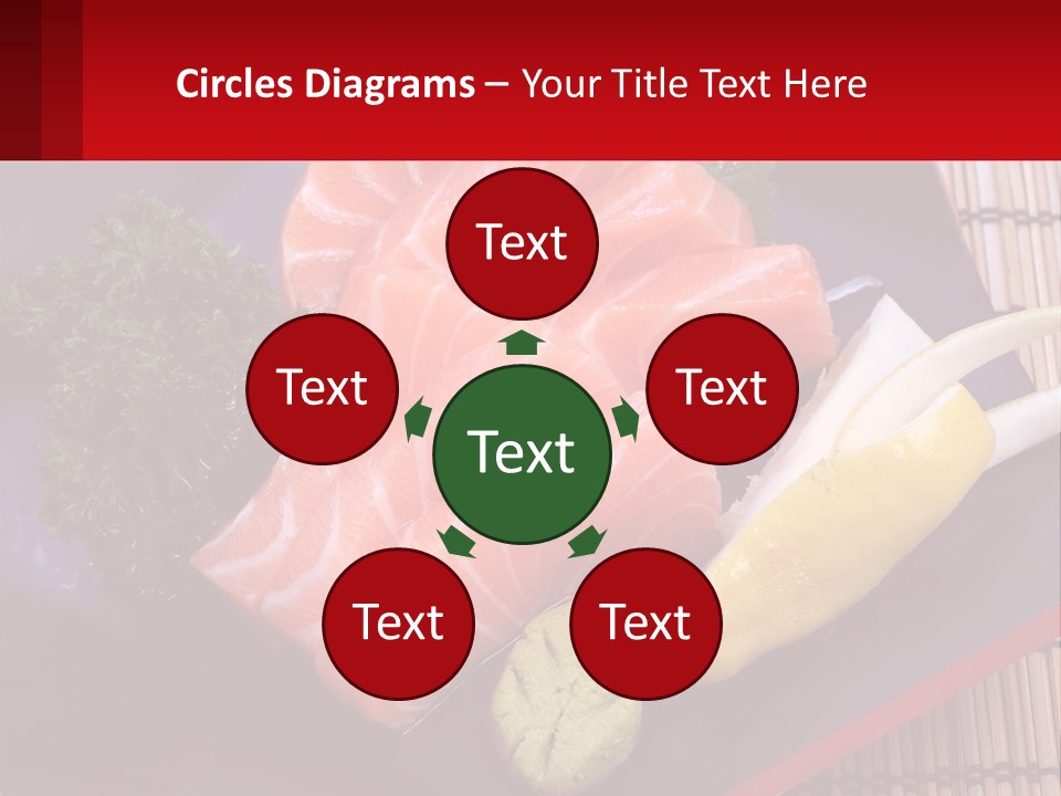 A Plate Of Fish And Vegetables On A Table PowerPoint Template