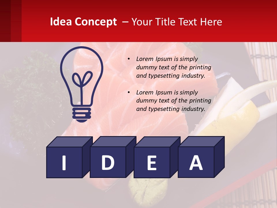 A Plate Of Fish And Vegetables On A Table PowerPoint Template