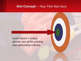 A Plate Of Fish And Vegetables On A Table PowerPoint Template