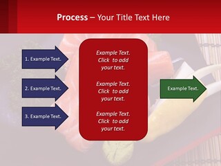 A Plate Of Fish And Vegetables On A Table PowerPoint Template