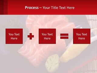 A Plate Of Fish And Vegetables On A Table PowerPoint Template