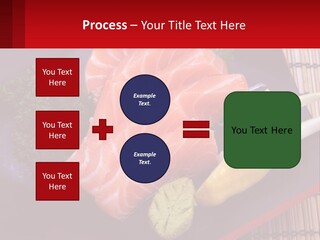 A Plate Of Fish And Vegetables On A Table PowerPoint Template
