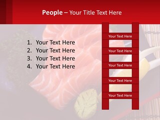 A Plate Of Fish And Vegetables On A Table PowerPoint Template