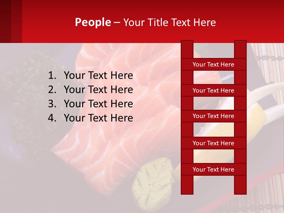 A Plate Of Fish And Vegetables On A Table PowerPoint Template