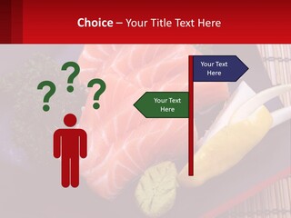 A Plate Of Fish And Vegetables On A Table PowerPoint Template