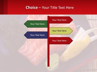 A Plate Of Fish And Vegetables On A Table PowerPoint Template