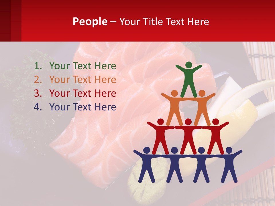 A Plate Of Fish And Vegetables On A Table PowerPoint Template