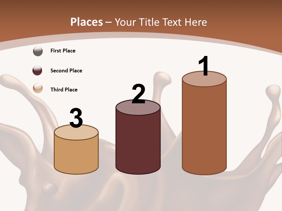 A Chocolate Splash On A White Background PowerPoint Template