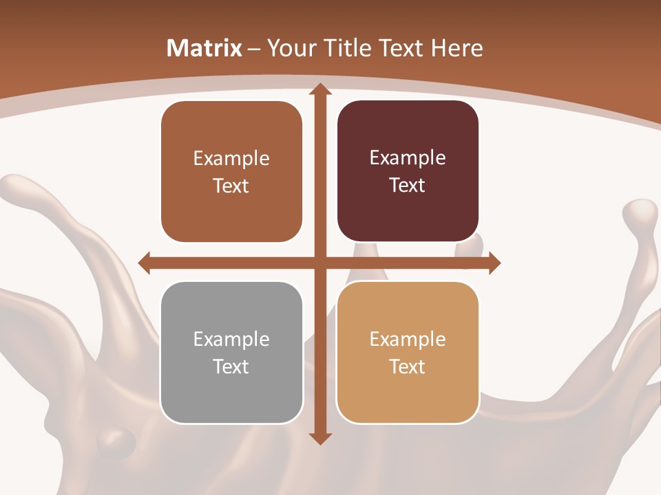 A Chocolate Splash On A White Background PowerPoint Template