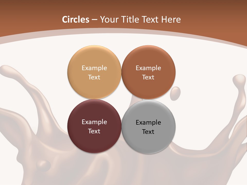 A Chocolate Splash On A White Background PowerPoint Template