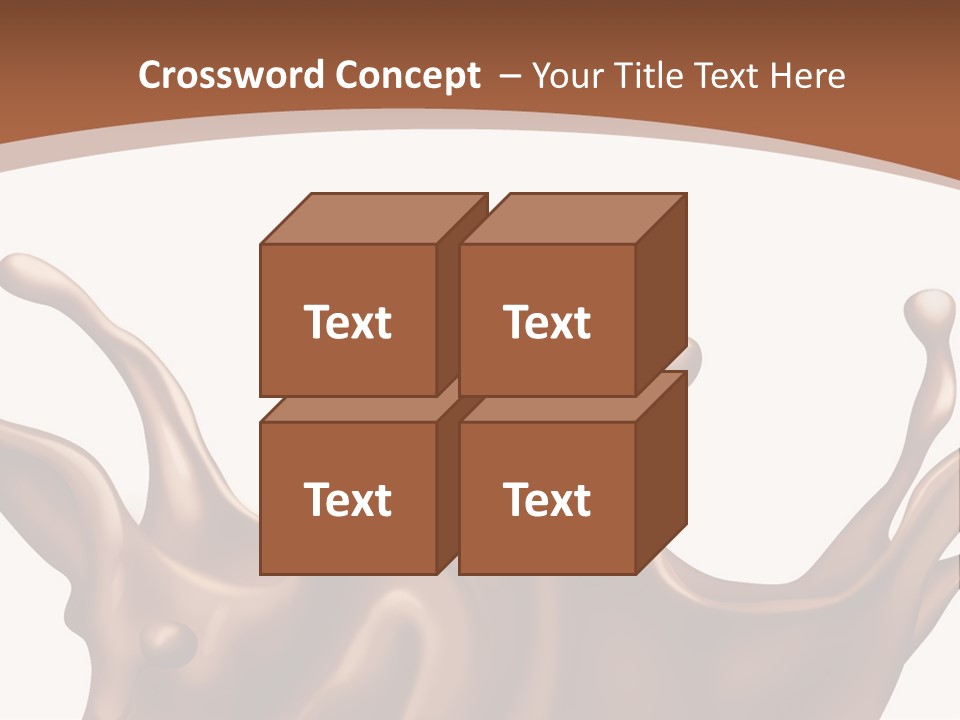 A Chocolate Splash On A White Background PowerPoint Template