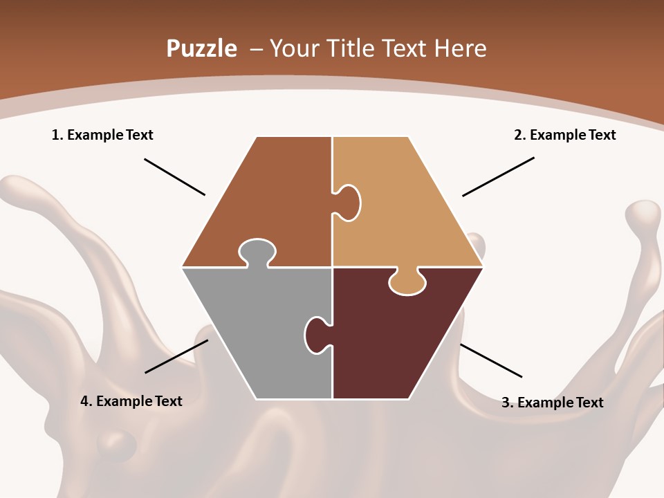 A Chocolate Splash On A White Background PowerPoint Template