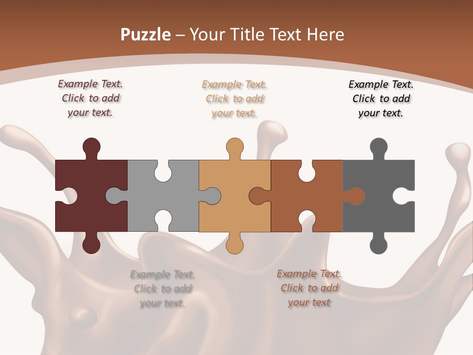 A Chocolate Splash On A White Background PowerPoint Template