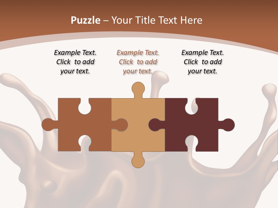 A Chocolate Splash On A White Background PowerPoint Template