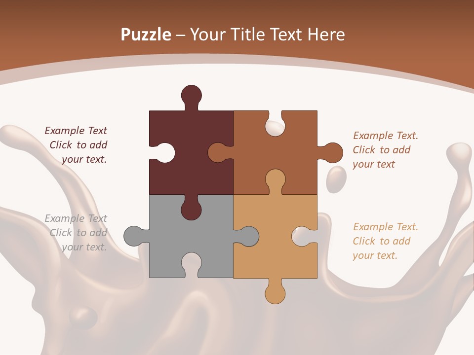 A Chocolate Splash On A White Background PowerPoint Template