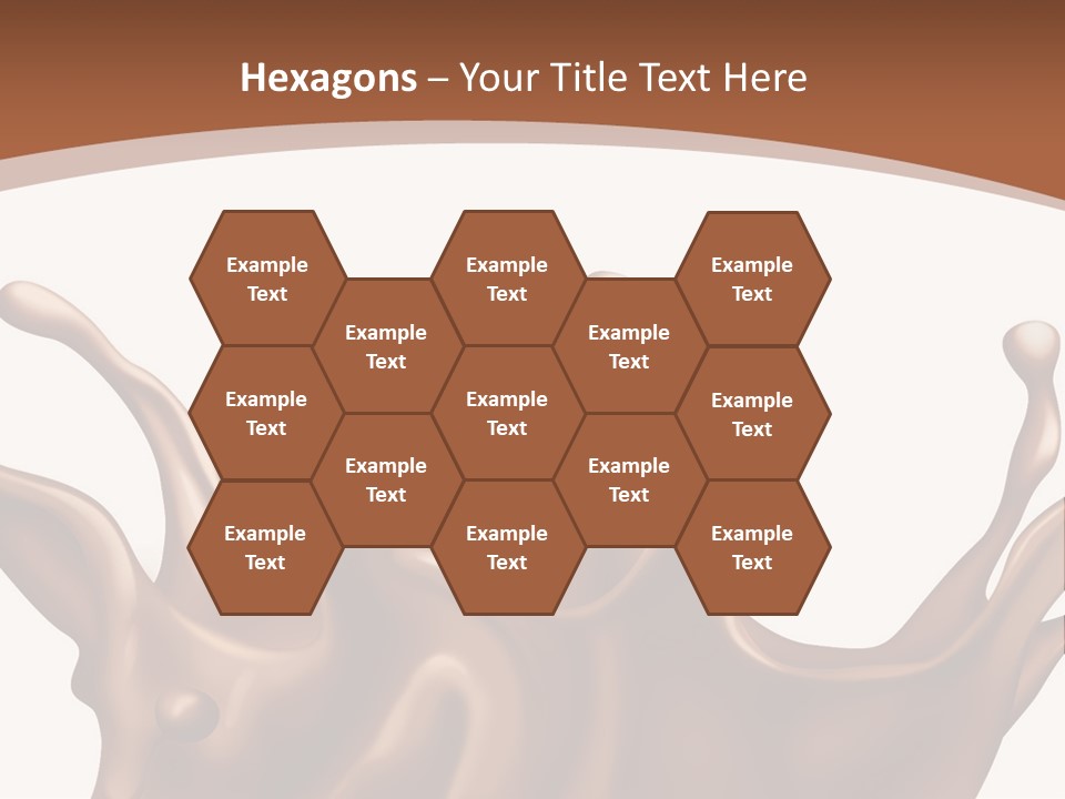 A Chocolate Splash On A White Background PowerPoint Template