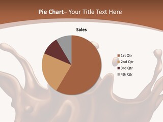 A Chocolate Splash On A White Background PowerPoint Template