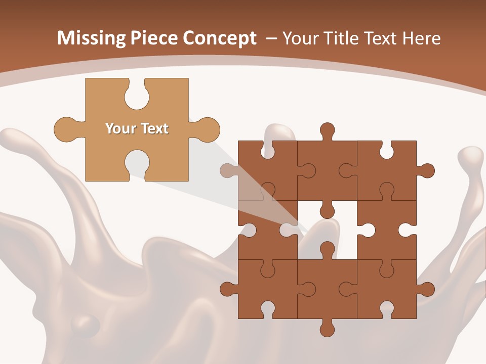 A Chocolate Splash On A White Background PowerPoint Template