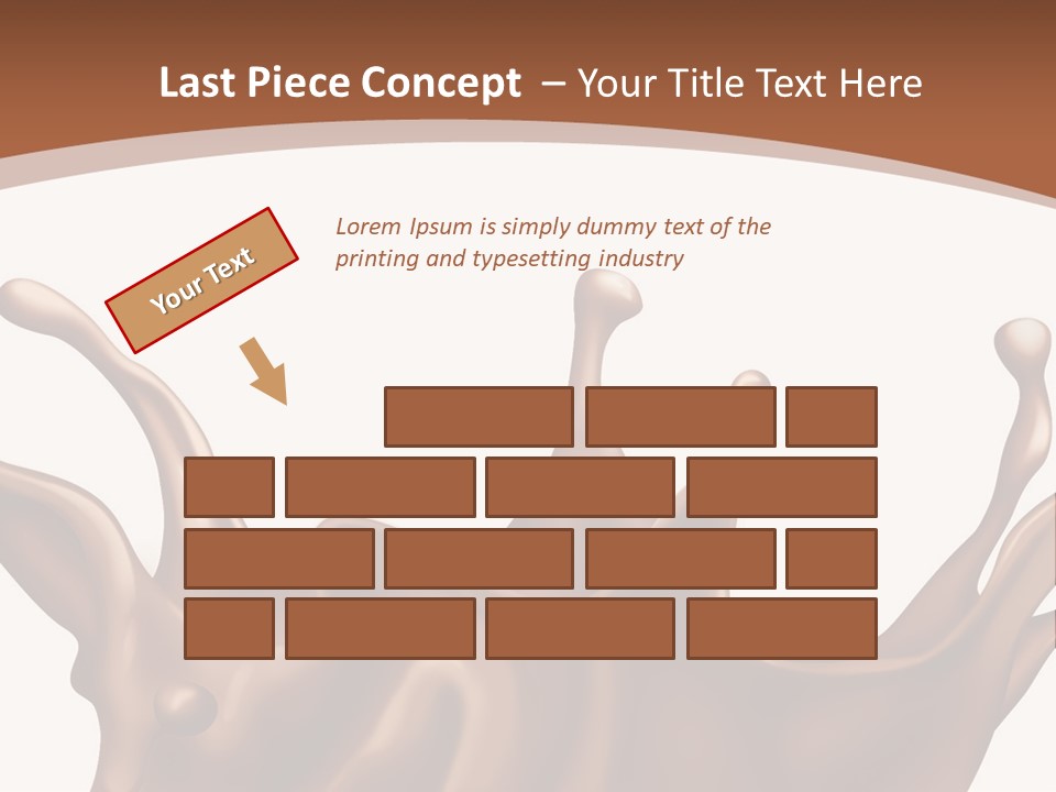 A Chocolate Splash On A White Background PowerPoint Template