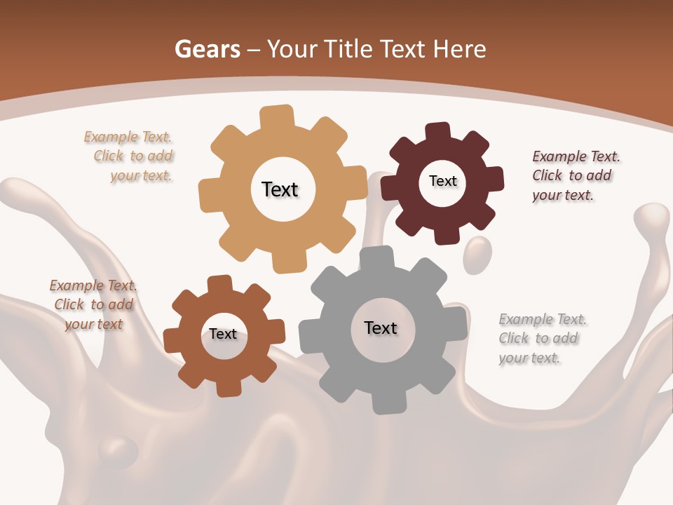 A Chocolate Splash On A White Background PowerPoint Template