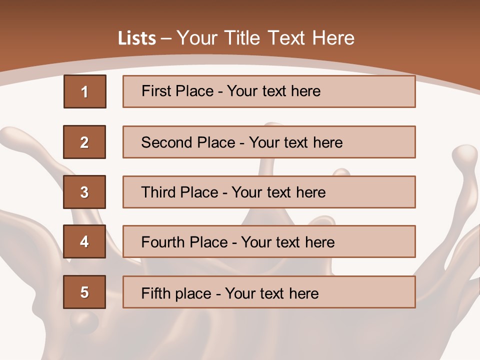 A Chocolate Splash On A White Background PowerPoint Template