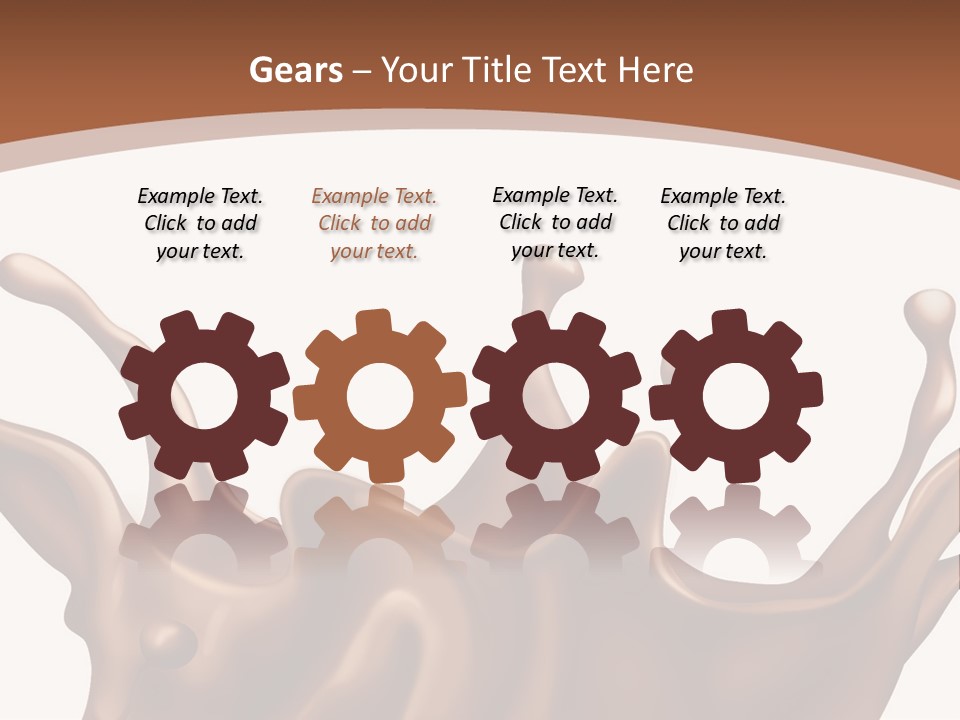 A Chocolate Splash On A White Background PowerPoint Template