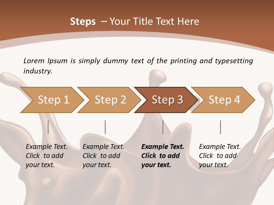 A Chocolate Splash On A White Background PowerPoint Template
