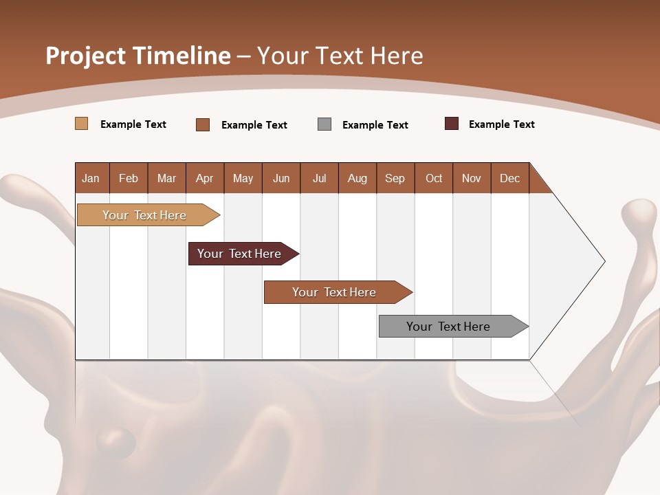 A Chocolate Splash On A White Background PowerPoint Template