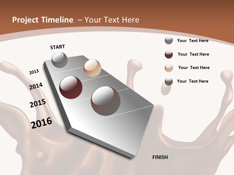 A Chocolate Splash On A White Background PowerPoint Template