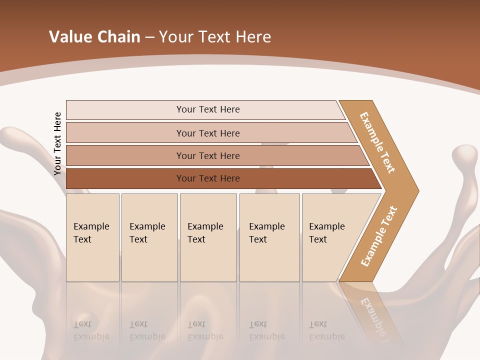 A Chocolate Splash On A White Background PowerPoint Template