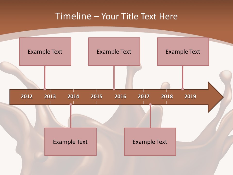 A Chocolate Splash On A White Background PowerPoint Template