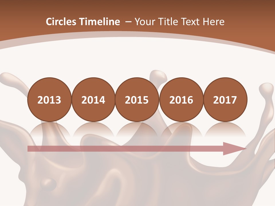 A Chocolate Splash On A White Background PowerPoint Template