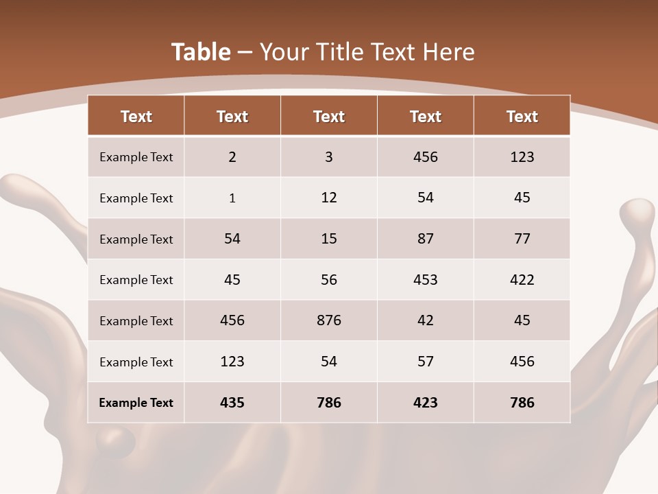 A Chocolate Splash On A White Background PowerPoint Template