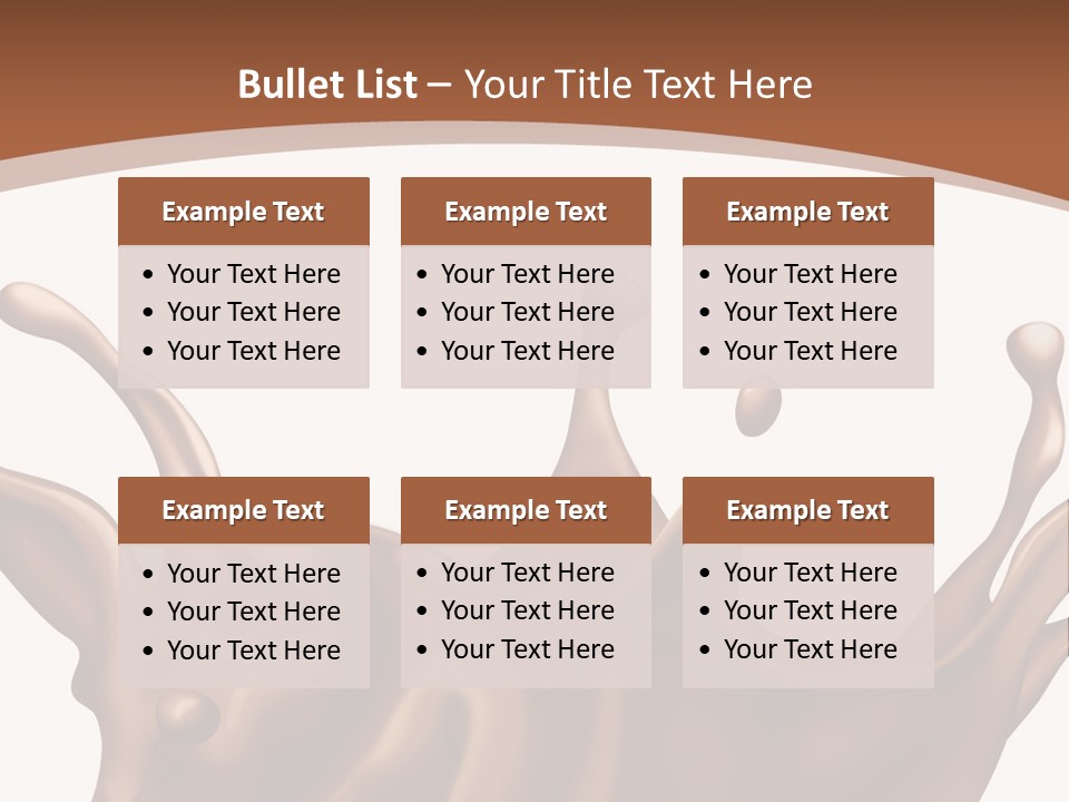 A Chocolate Splash On A White Background PowerPoint Template