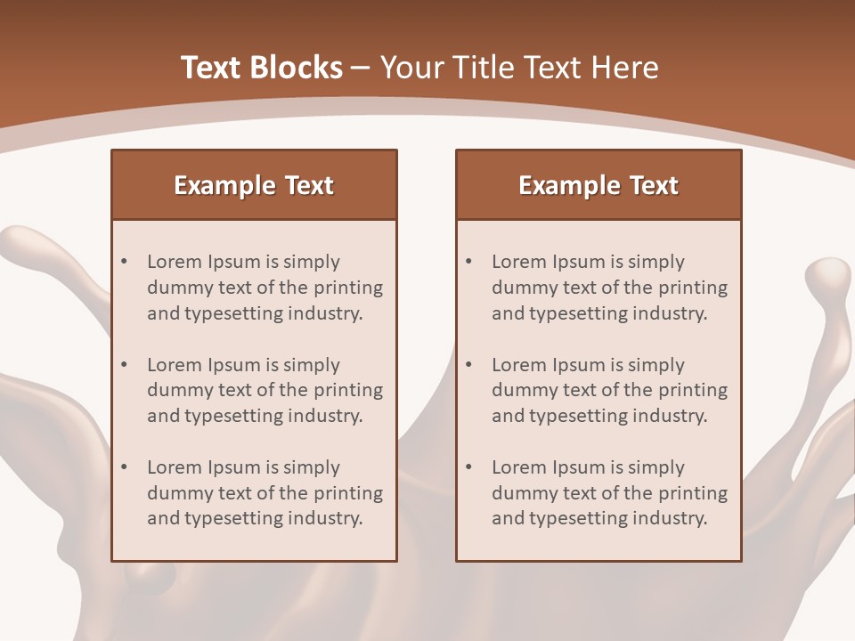 A Chocolate Splash On A White Background PowerPoint Template