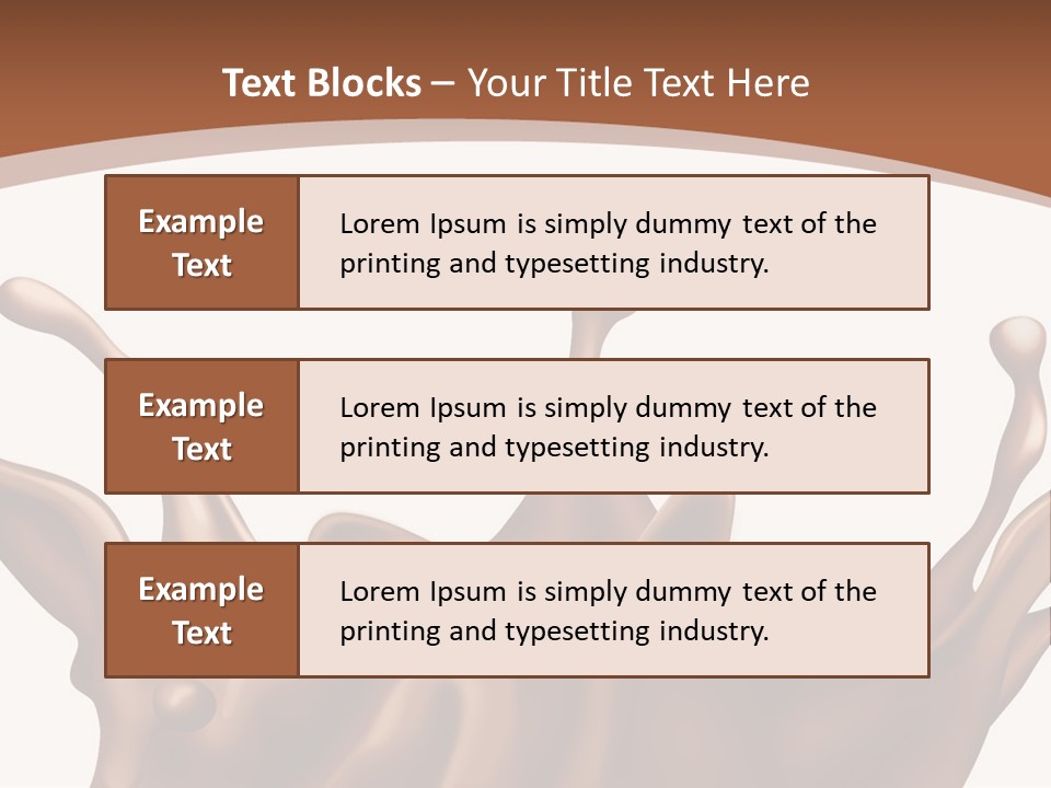 A Chocolate Splash On A White Background PowerPoint Template
