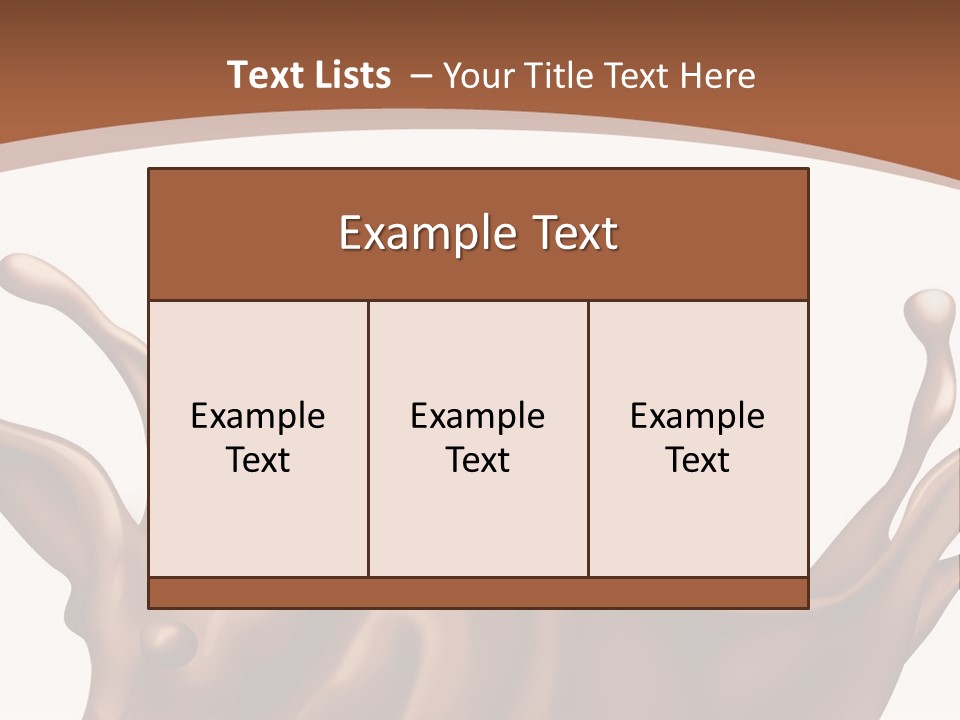 A Chocolate Splash On A White Background PowerPoint Template