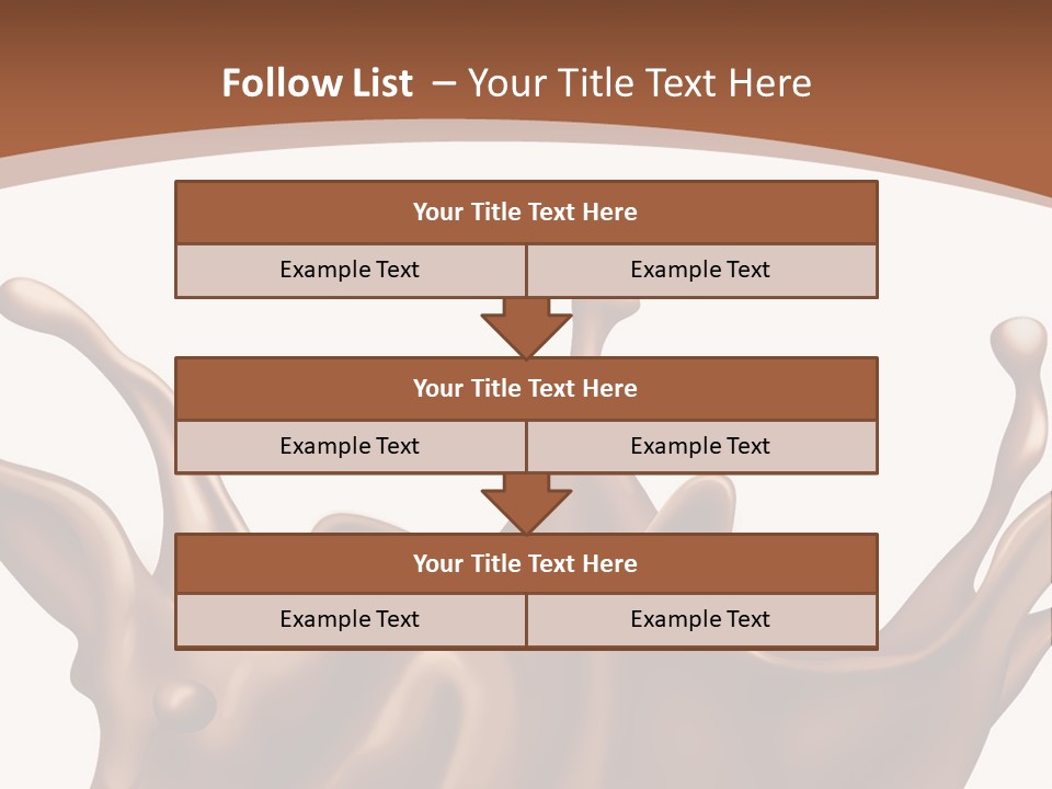 A Chocolate Splash On A White Background PowerPoint Template