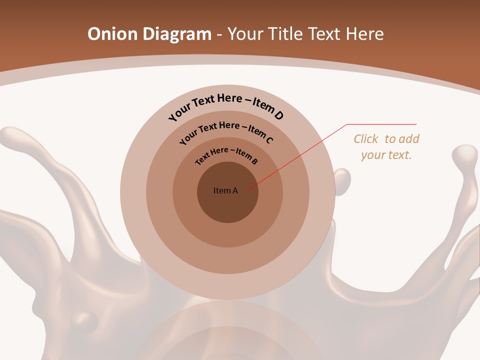 A Chocolate Splash On A White Background PowerPoint Template