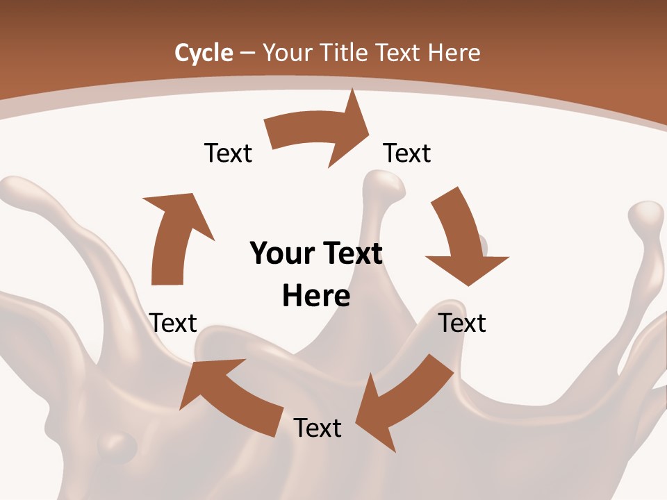 A Chocolate Splash On A White Background PowerPoint Template