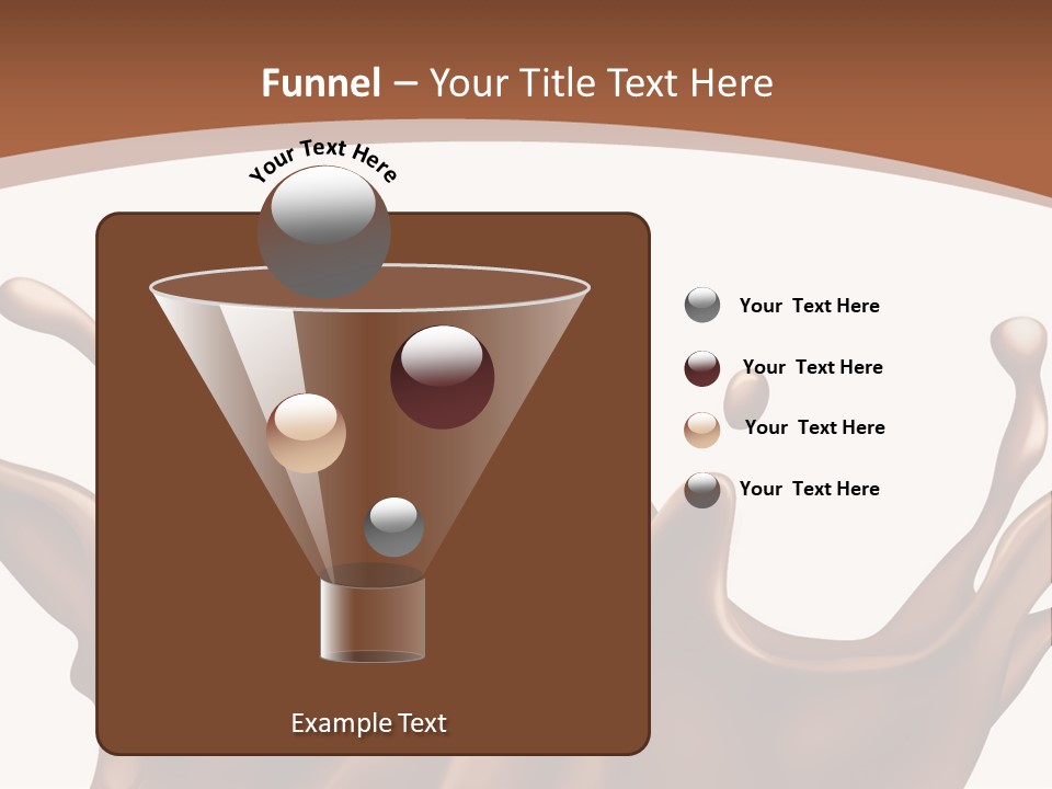 A Chocolate Splash On A White Background PowerPoint Template