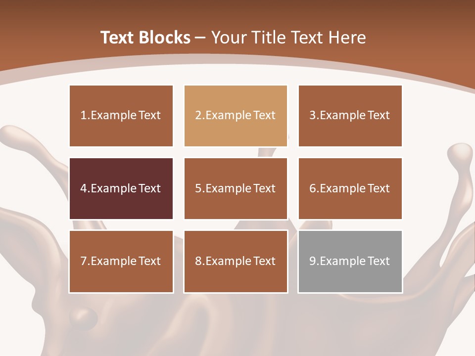 A Chocolate Splash On A White Background PowerPoint Template