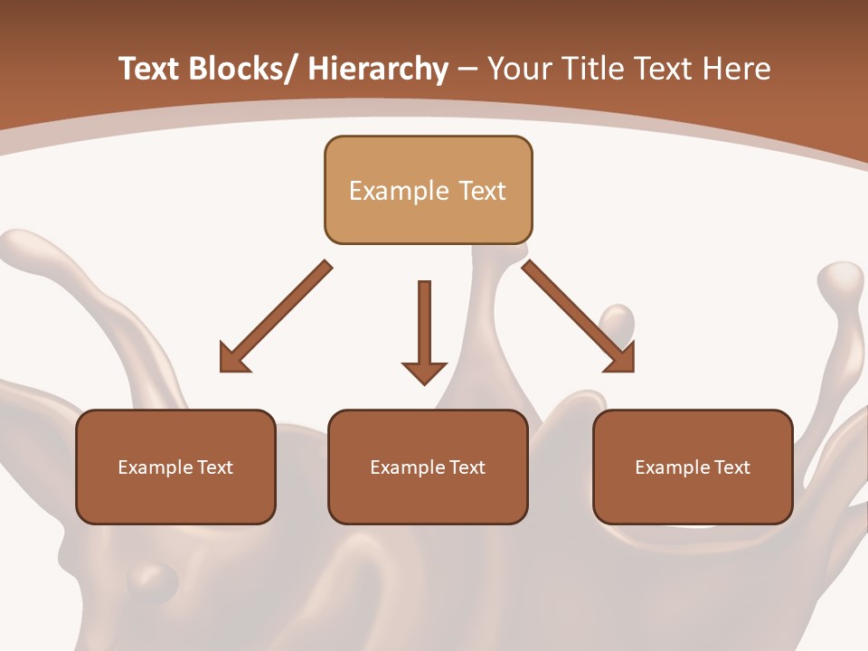 A Chocolate Splash On A White Background PowerPoint Template