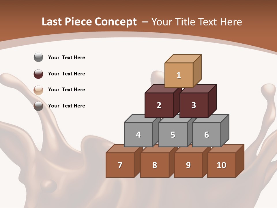 A Chocolate Splash On A White Background PowerPoint Template