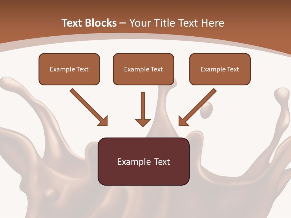 A Chocolate Splash On A White Background PowerPoint Template
