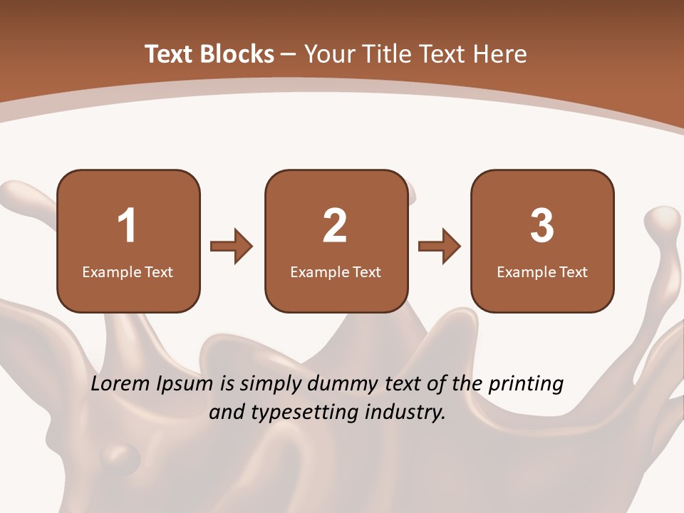 A Chocolate Splash On A White Background PowerPoint Template