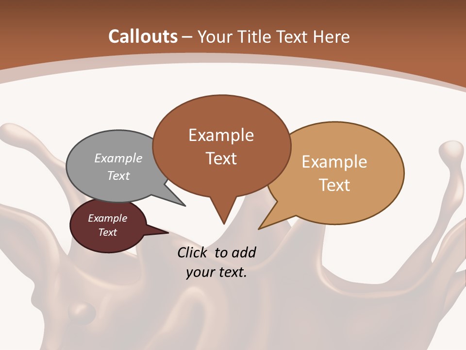 A Chocolate Splash On A White Background PowerPoint Template