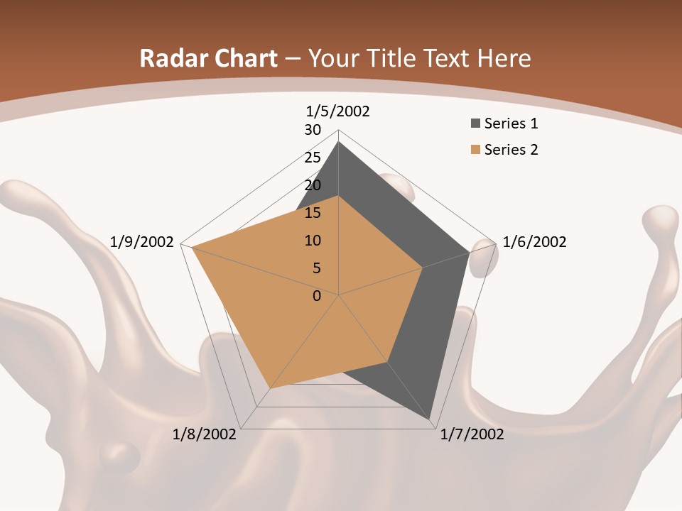 A Chocolate Splash On A White Background PowerPoint Template